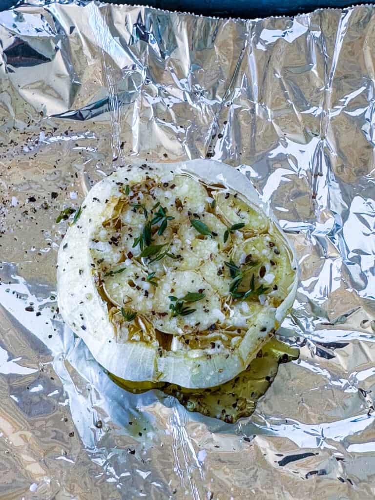 Garlic ready to roast 