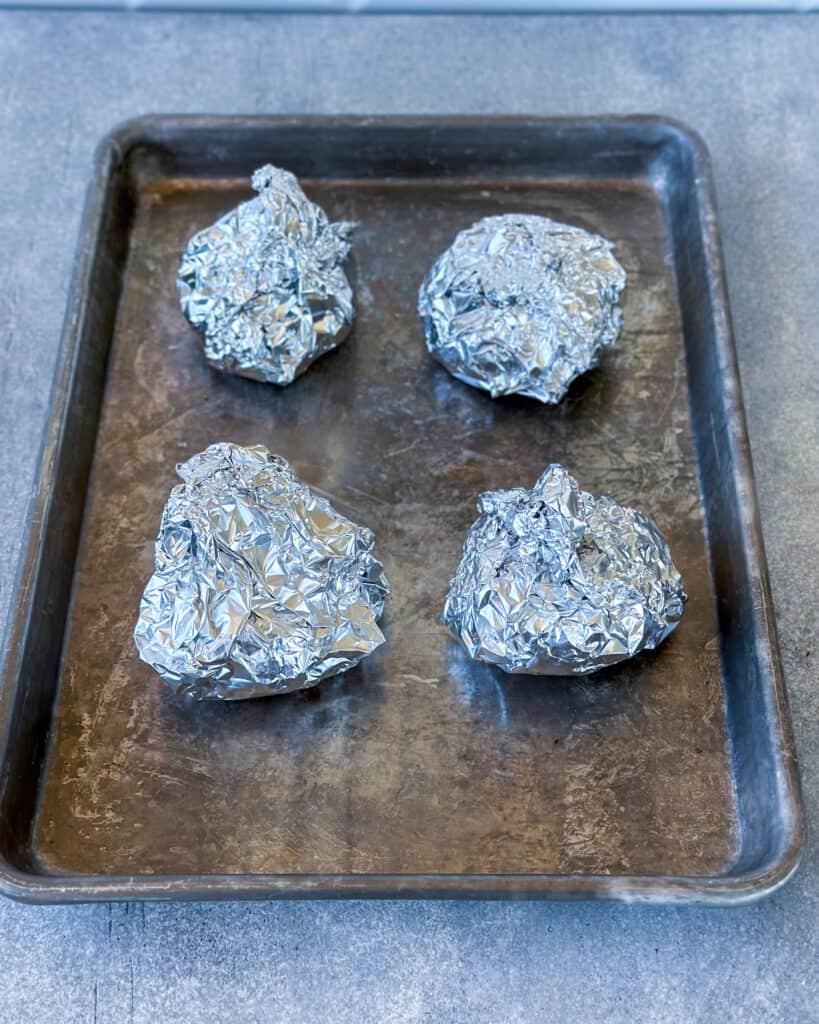 Garlic wrapped in foil 