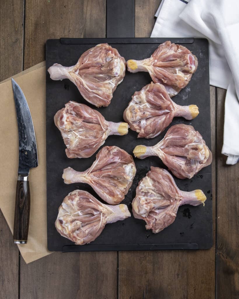 Butterflied chicken drumsticks