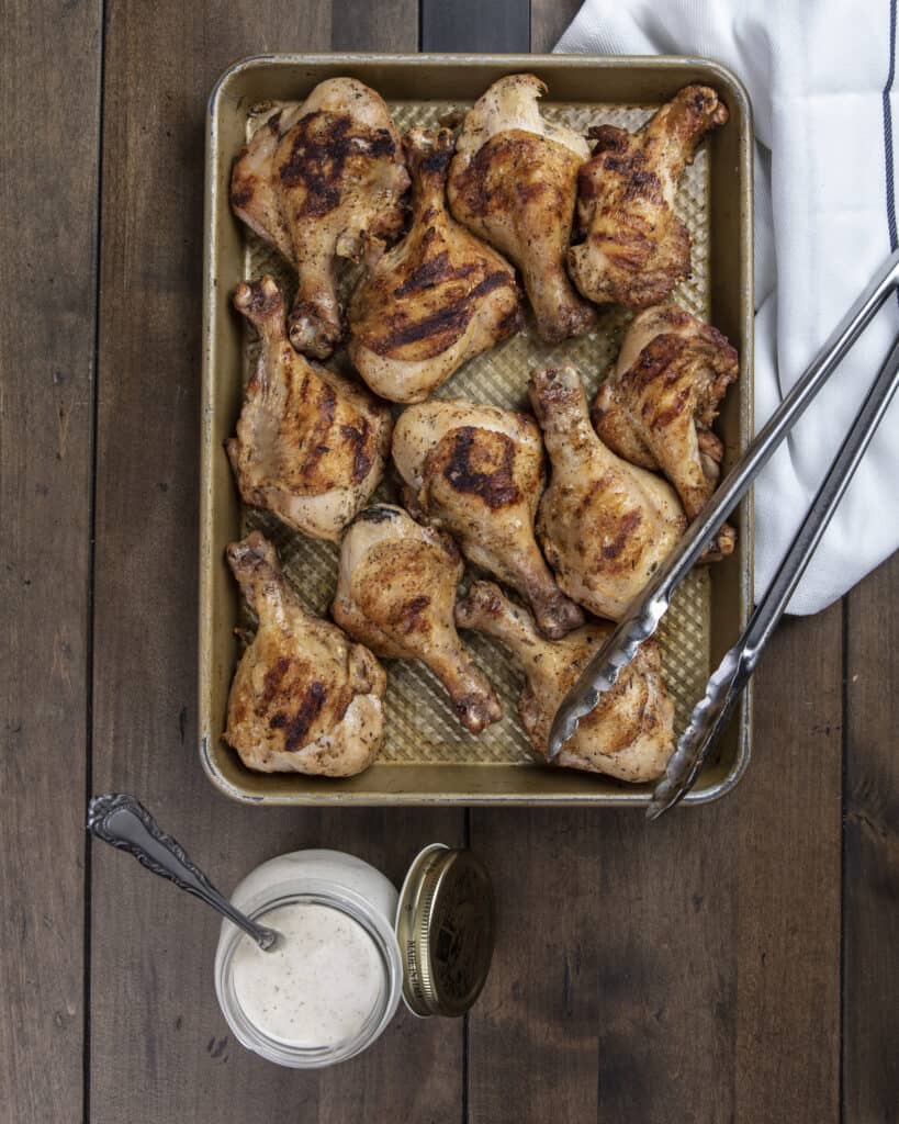 Grilled chicken drumsticks
