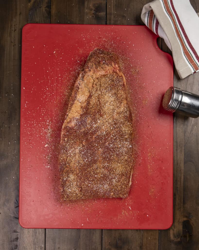 Seasoning a 15 pound brisket 