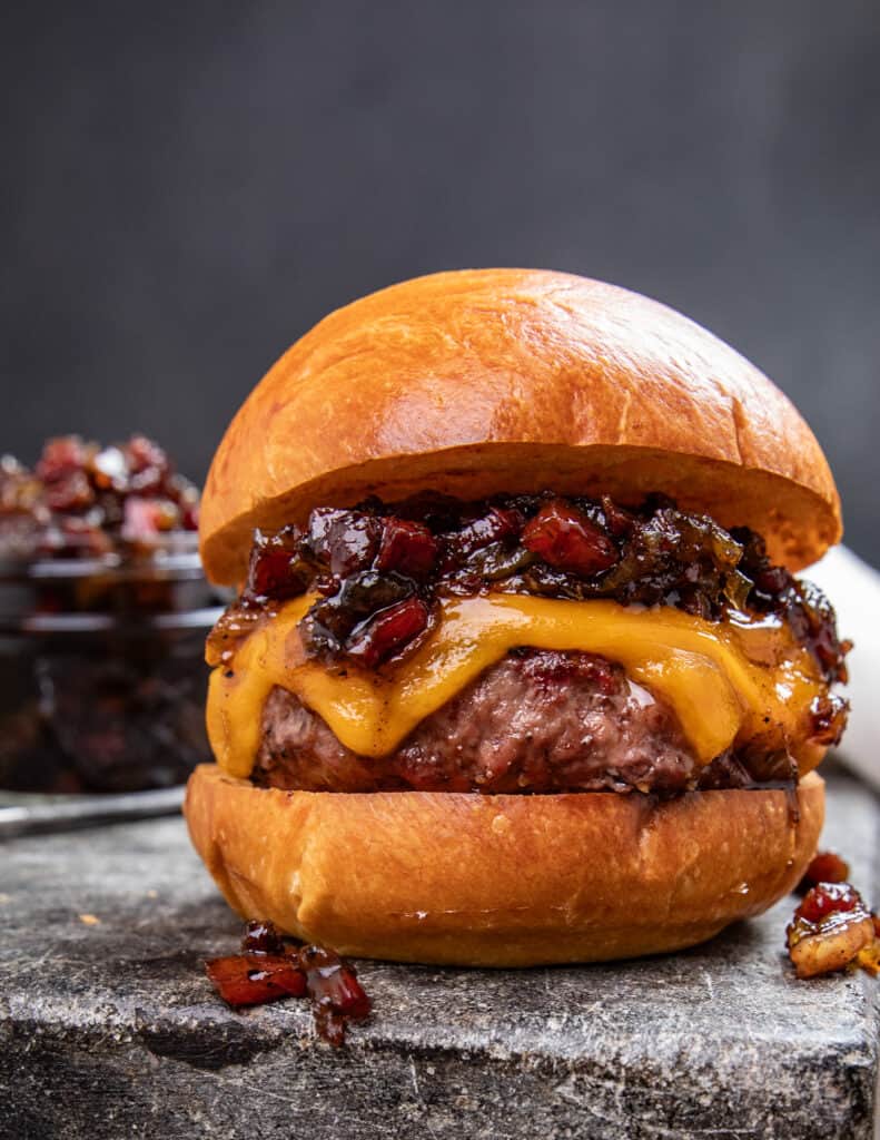 Brisket jam burger