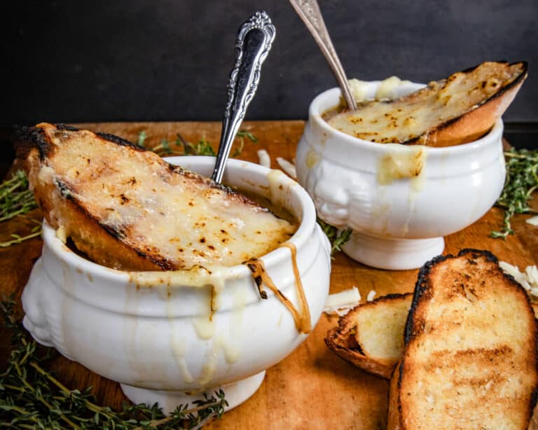 Smoked French onion soup