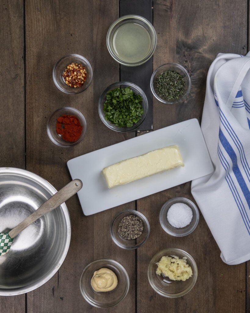 Ingredients for compound butter