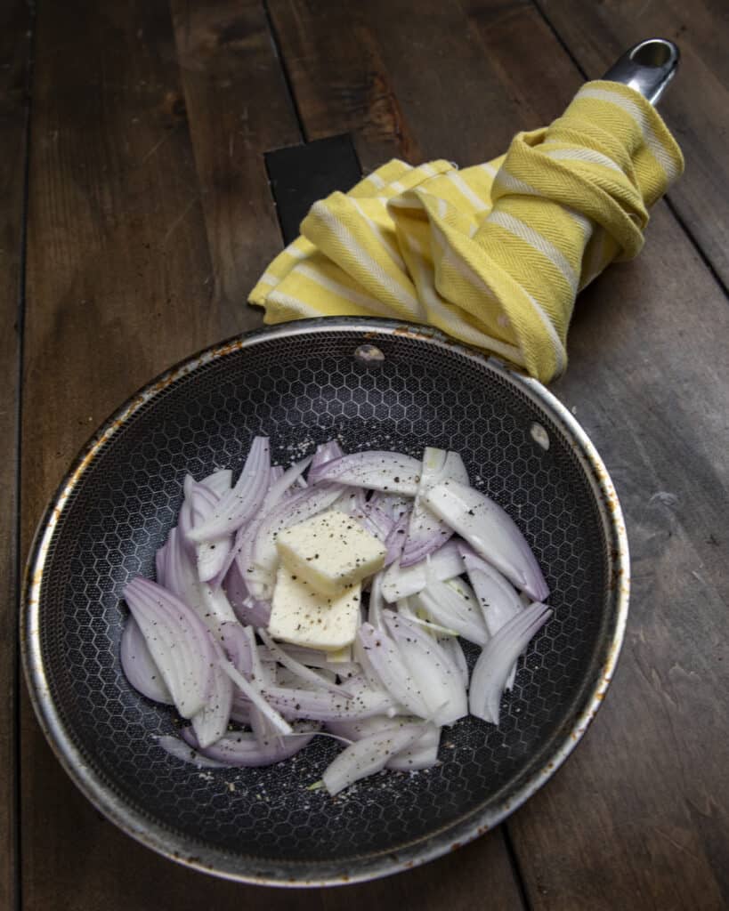 Butter and shallots