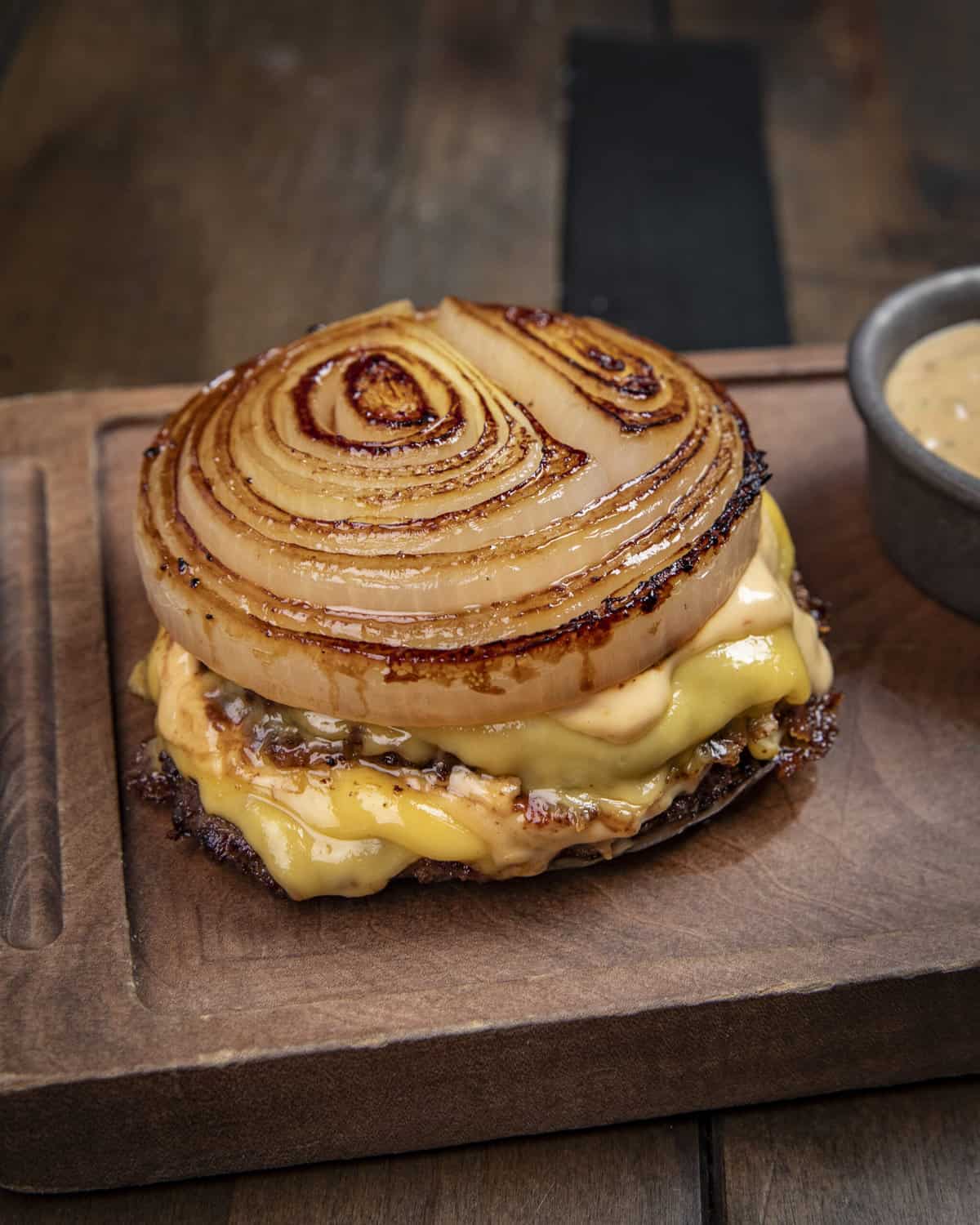 Onion wrapped Flying Dutchman burger (in-n-out copycat)