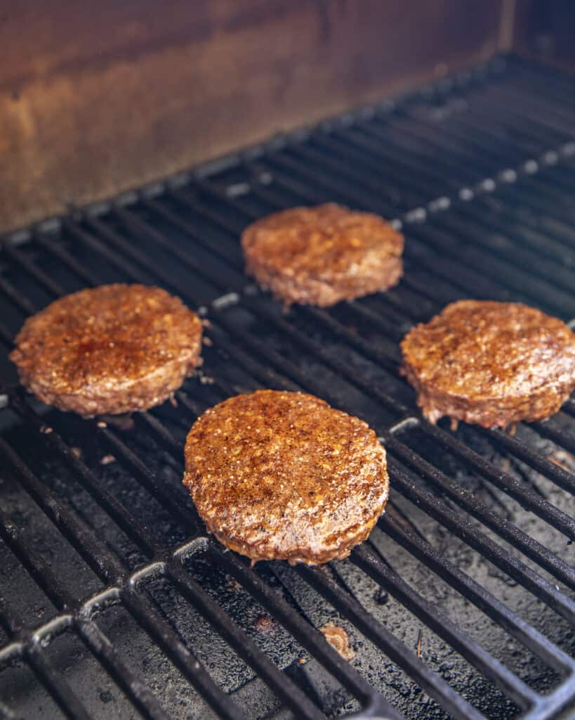 Burgers on the smoker
