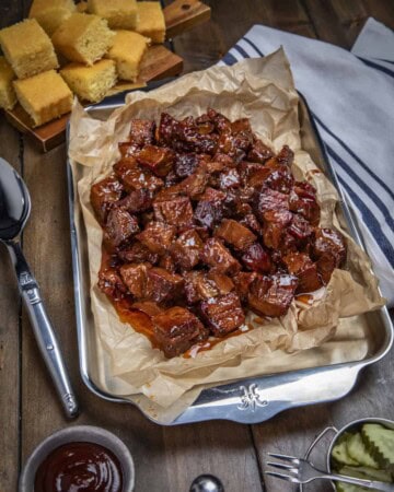 Poor man's burnt ends (smoked chuck roast burnt ends)