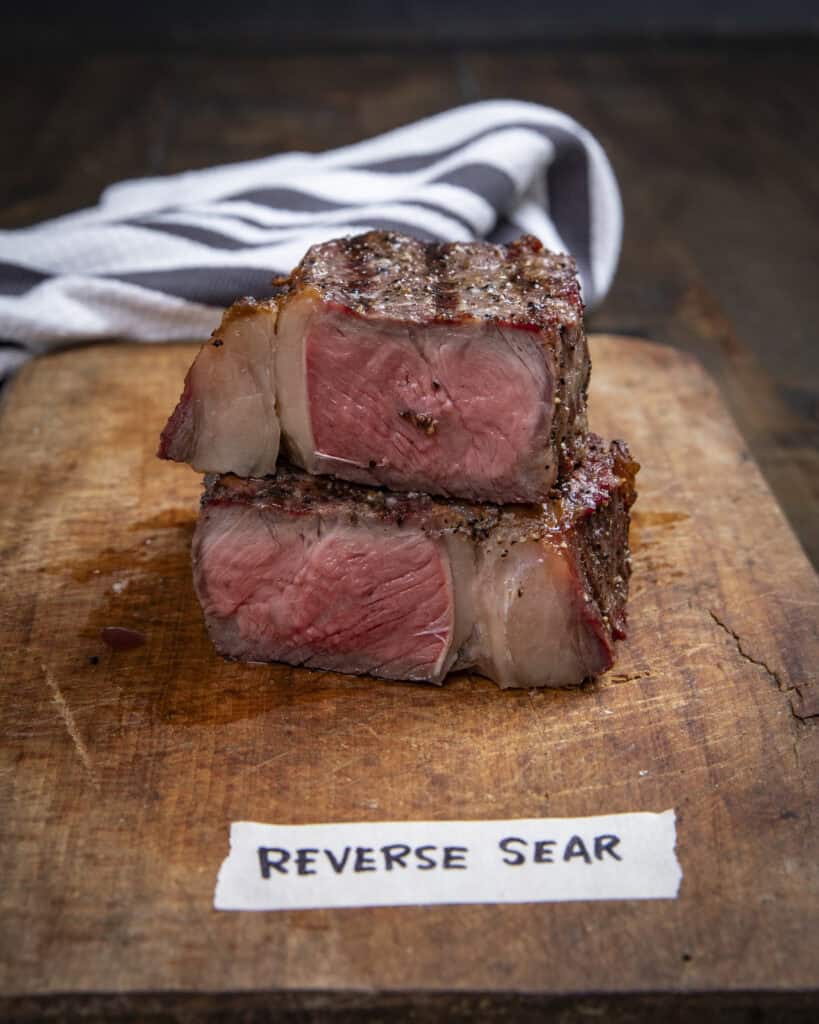 Reverse seared steak