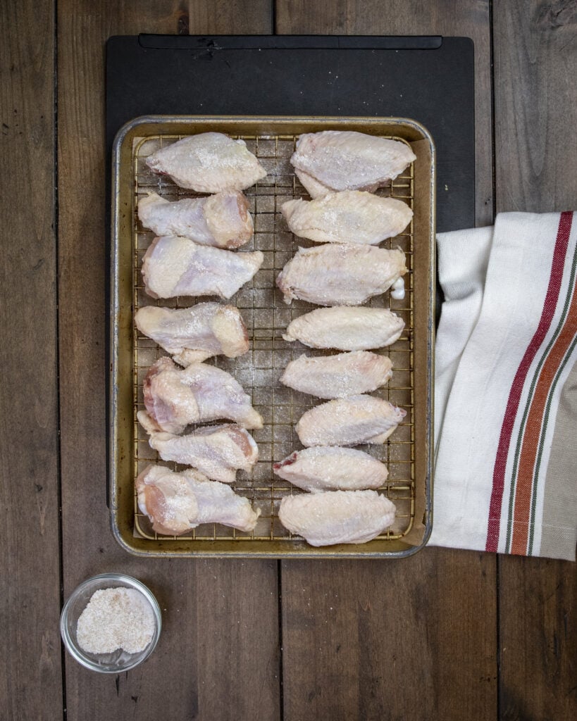 Dry brined chicken wings.