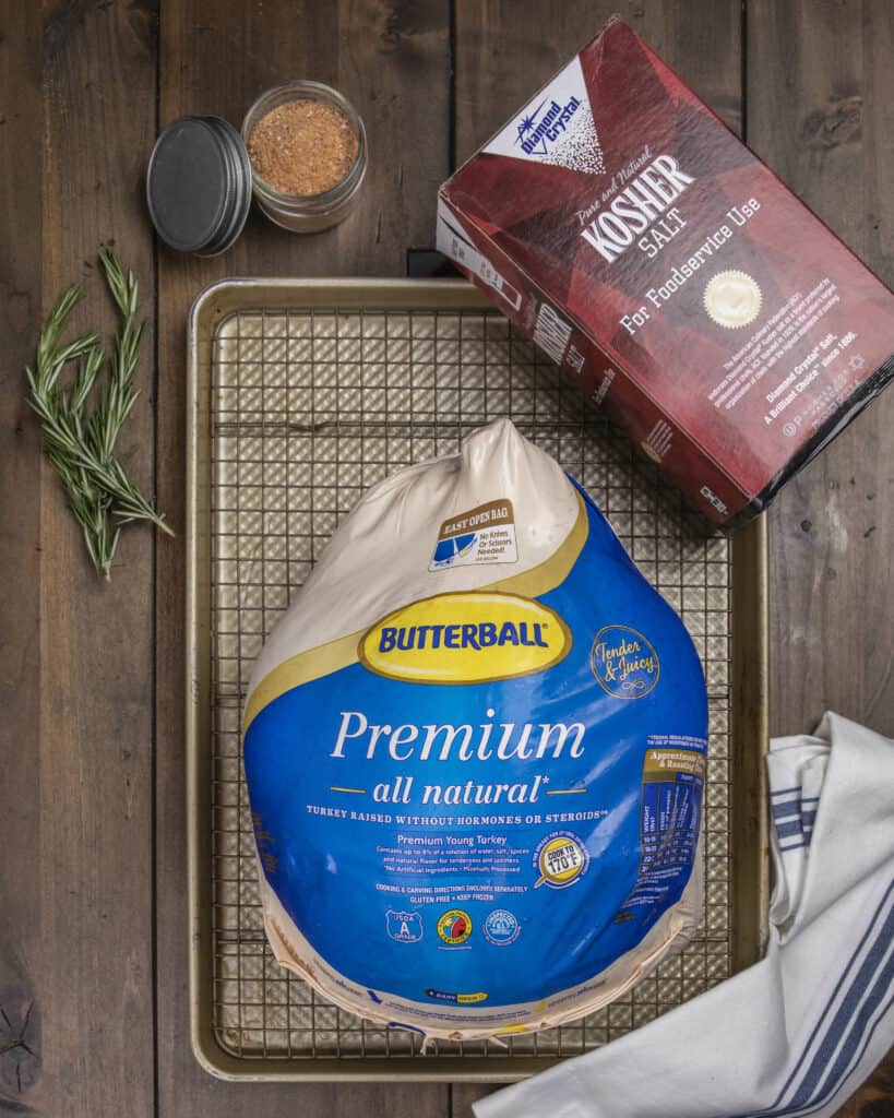 Whole turkey in packaging