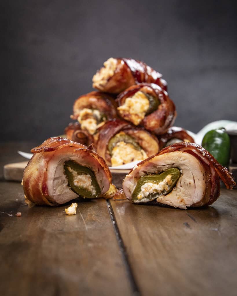 Smoked Bacon Wrapped Chicken Bombs