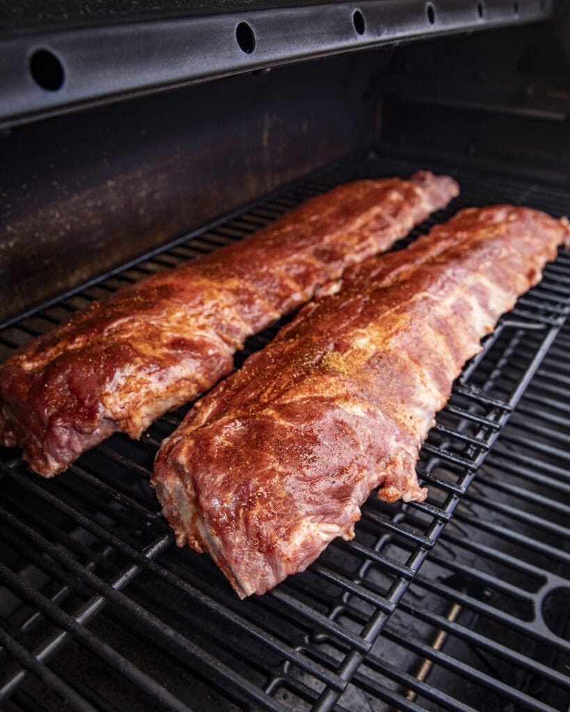 Baby back ribs on the smoker