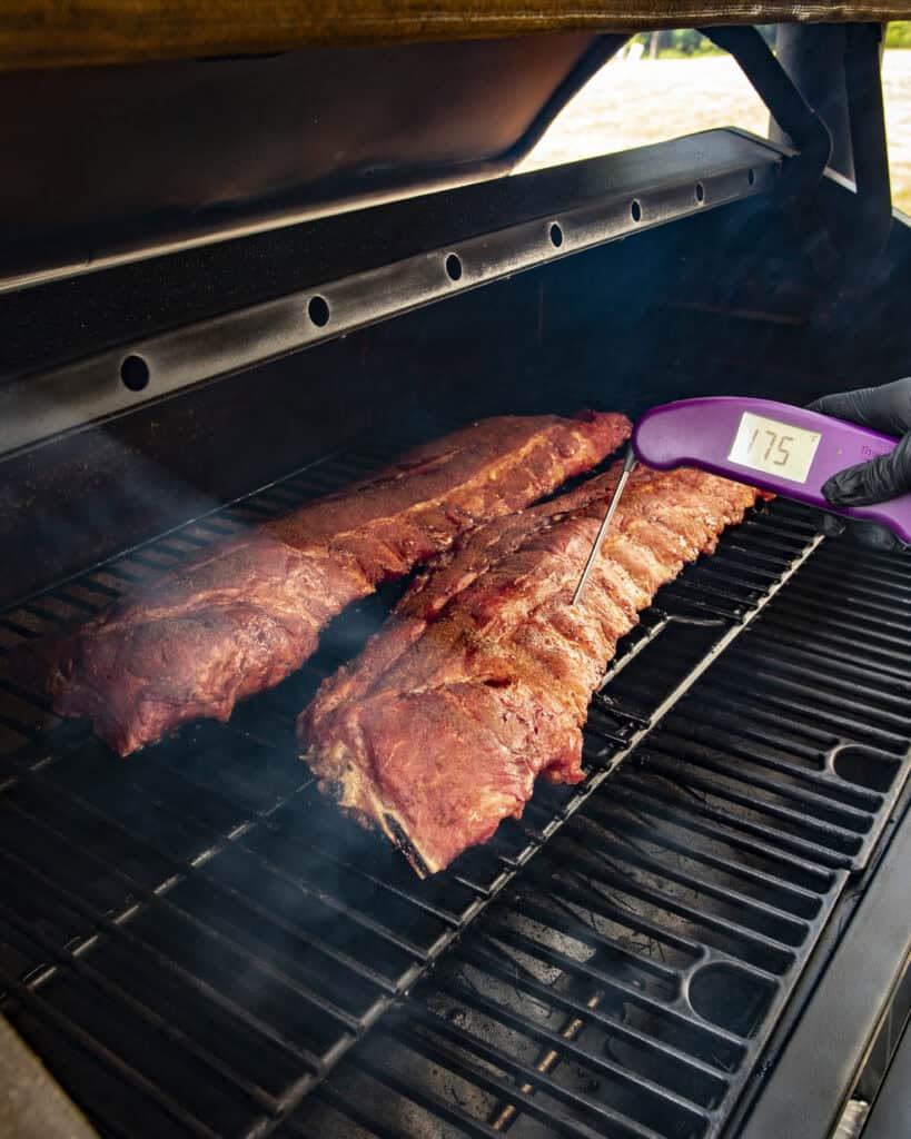 Baby back ribs on the smoker